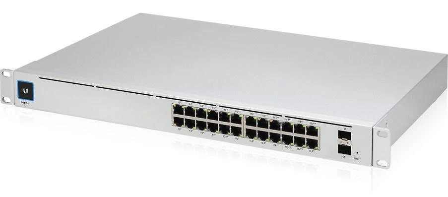 Maršrutizatorius UBIQUITI USW-Pro-24-POE UniFi komutatorius, 24 x 400 W, 24 gigabito RJ45 prievadai, 2 SFP+ prievadai, PoE++