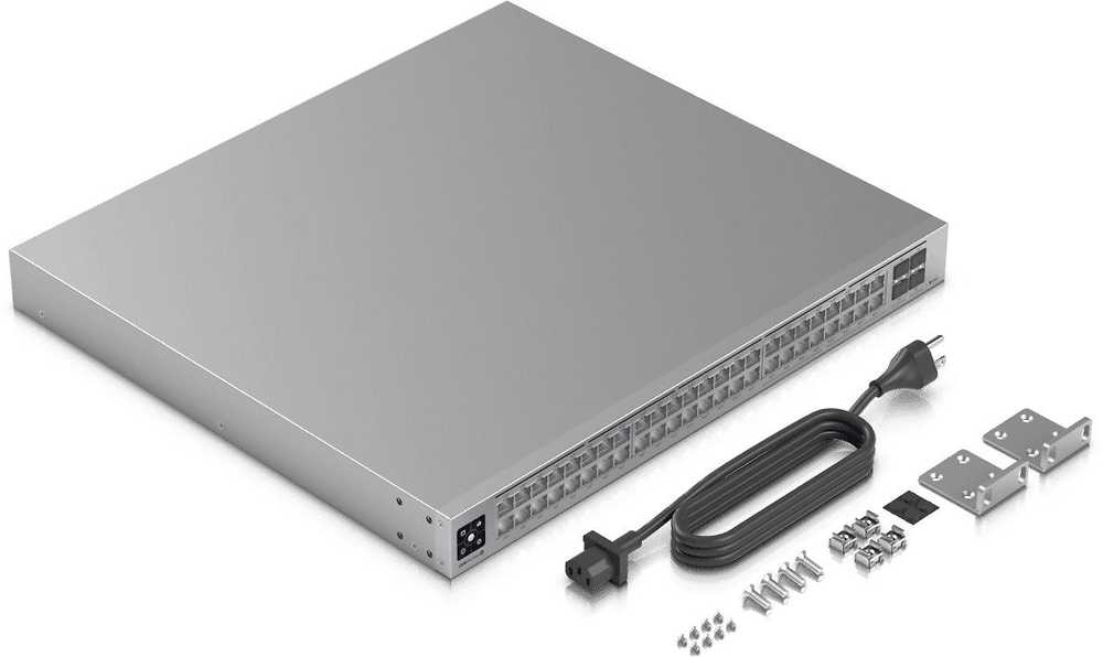 Šakotuvas UBIQUITI USW-Pro-Max-48-PoE jungiklis eterinis apšvietimas 16x RJ45 2.5Gbps 32x RJ45 1000Mbps 4x SFP+ L3 720W PoE