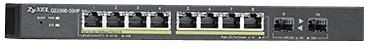 Šakotuvas ZYXEL GS1900-10HP V2, 8-PORT GBE L2 POE SMART SWITCH + 2 SFP SLOTS, 802.3AT, DESKTOP, FANLESS, 70 WATT (5Y WARRANTY)