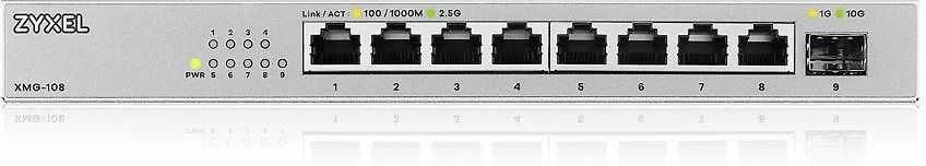 Šakotuvas ZYXEL XMG-108 8 PORTS 2,5G + 1 SFP+ DESKTOP MULTIGIG UNMANAGED SWITCH (2Y WARRANTY)