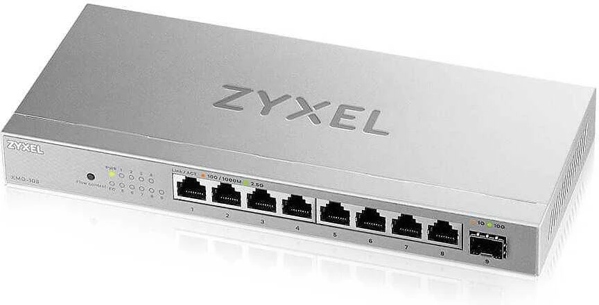 Šakotuvas ZYXEL XMG-108 8 PORTS 2,5G + 1 SFP+ DESKTOP MULTIGIG UNMANAGED SWITCH (2Y WARRANTY)
