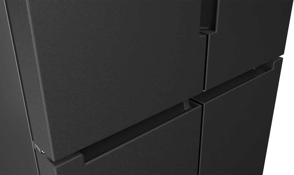 Bosch KFN96AXEA Serija 4, Prancūziško tipo apačioje montuojamas šaldiklis, 5 durų, 183 x 90.5 cm, Juodas šlifuotas plienas, atsparus pirštų atspaudams, Total No Frost