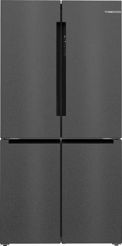 Bosch KFN96AXEA Serija 4, Prancūziško tipo apačioje montuojamas šaldiklis, 5 durų, 183 x 90.5 cm, Juodas šlifuotas plienas, atsparus pirštų atspaudams, Total No Frost