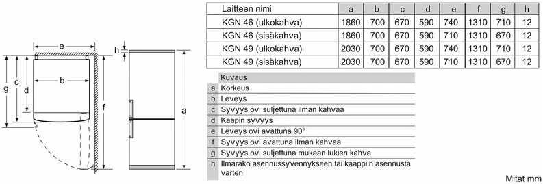 Šaldytuvas Bosch KGN49XLEA