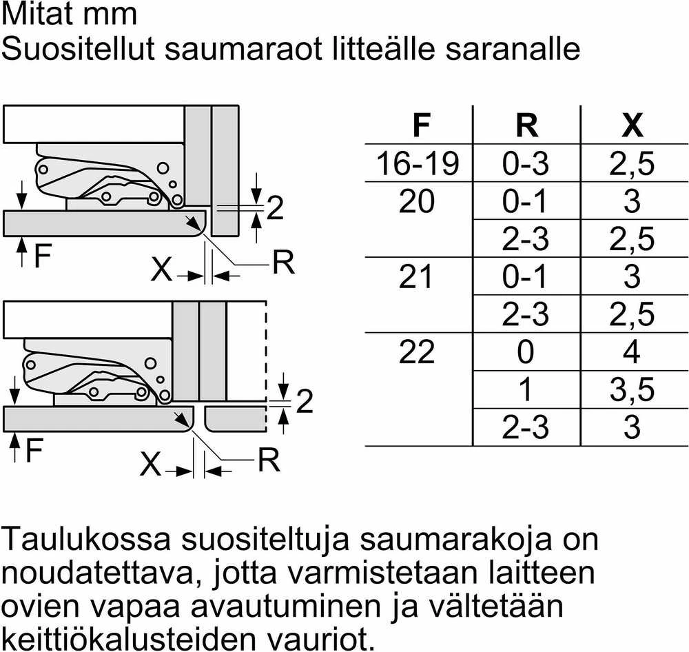 Bosch ‎KIN96VFD0 KIN96VFD0 Serija 4, Įmontuojamasis šaldytuvas-šaldiklis su šaldiklio skyriumi apačioje, 193.5 x 55.8 cm, plokščias vyris