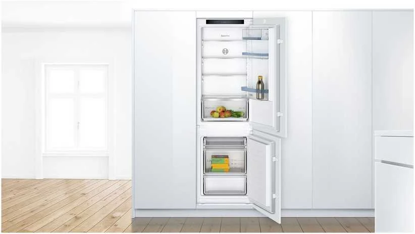 Bosch KIV86VSE0 Serija 4, Įmontuojamasis šaldytuvas-šaldiklis su šaldiklio skyriumi apačioje, 177.2 x 54.1 cm, slankiojantis vyris