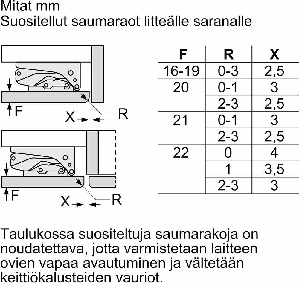 Įmontuojamas šaldytuvas Bosch KUR21ADE0
