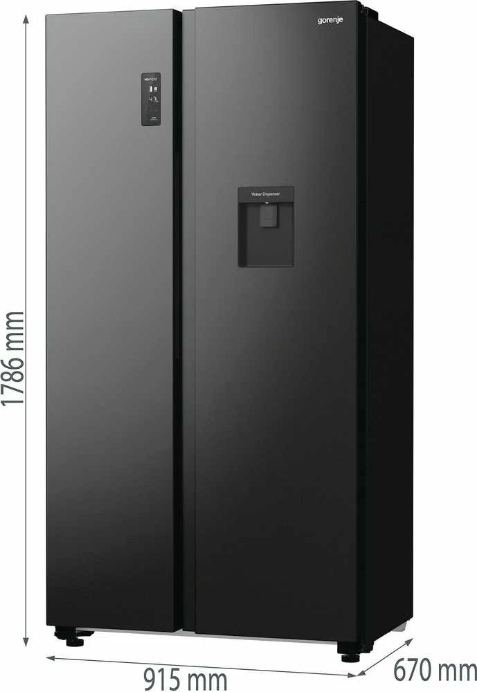 Gorenje NRR9185EABXLWD -Side By Side, musta