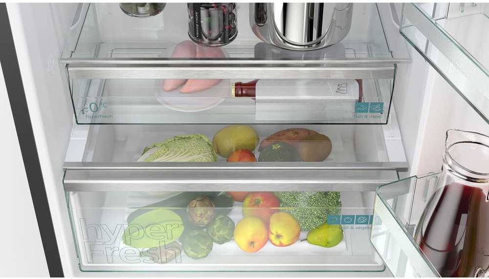 Šaldytuvas Siemens KG49NSBBF iQ700, Kühl-/Gefrierkombination (juodas (matt), Home Connect)