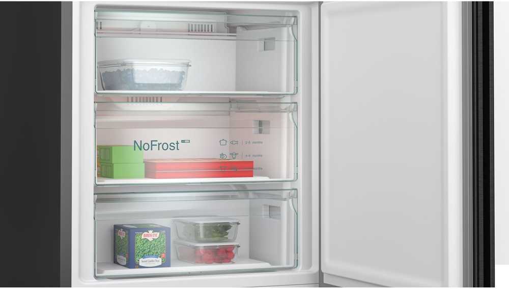 Šaldytuvas Siemens KG49NSBBF iQ700, Kühl-/Gefrierkombination (juodas (matt), Home Connect)