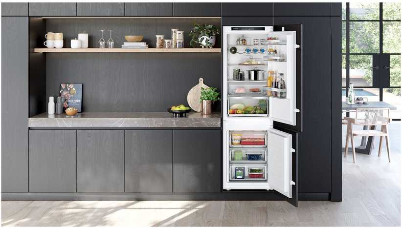 Šaldytuvas Siemens Siemens iQ300 KI86NVSE0, 260 L, No Frost (fridge), SN-ST, 4kg/24h, E, Fresh zone compartment