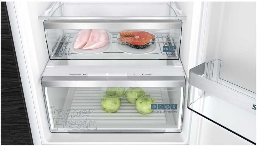 Šaldytuvas Siemens Siemens iQ300 KI86NVSE0, 260 L, No Frost (fridge), SN-ST, 4kg/24h, E, Fresh zone compartment