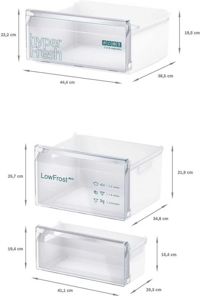 Šaldytuvas Siemens Siemens iQ300 KI87VVFE1, 270 L, SN-T, 35 dB, 3.2kg/24h, E, Baltas