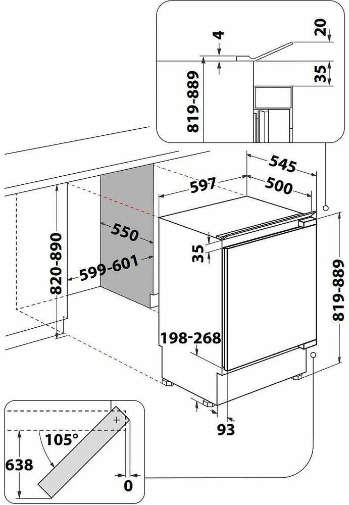 Šaldytuvas Whirlpool WBUF011