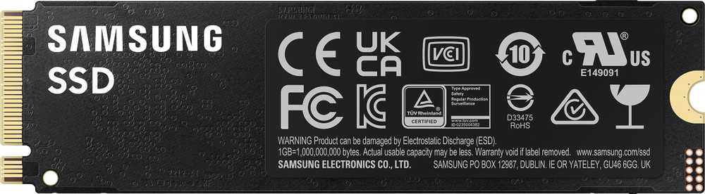 Kietasis diskas Samsung 990 PRO 2000 GB, SSD form factor M.2 2280, SSD sąsaja PCIe Gen4x4, Rašymo greitis 6900 MB/s, Skaitymo greitis 7450 MB/s