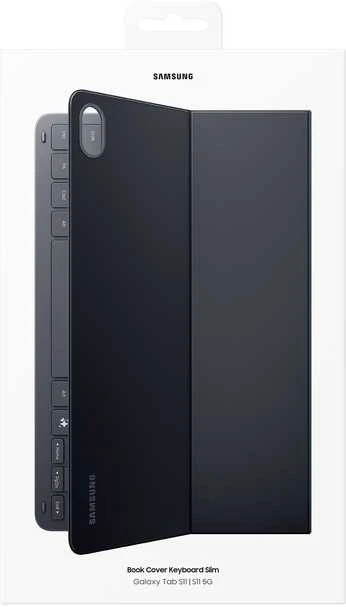 Samsung Book Cover Slim näppäimistökuori, Galaxy Tab S11, musta