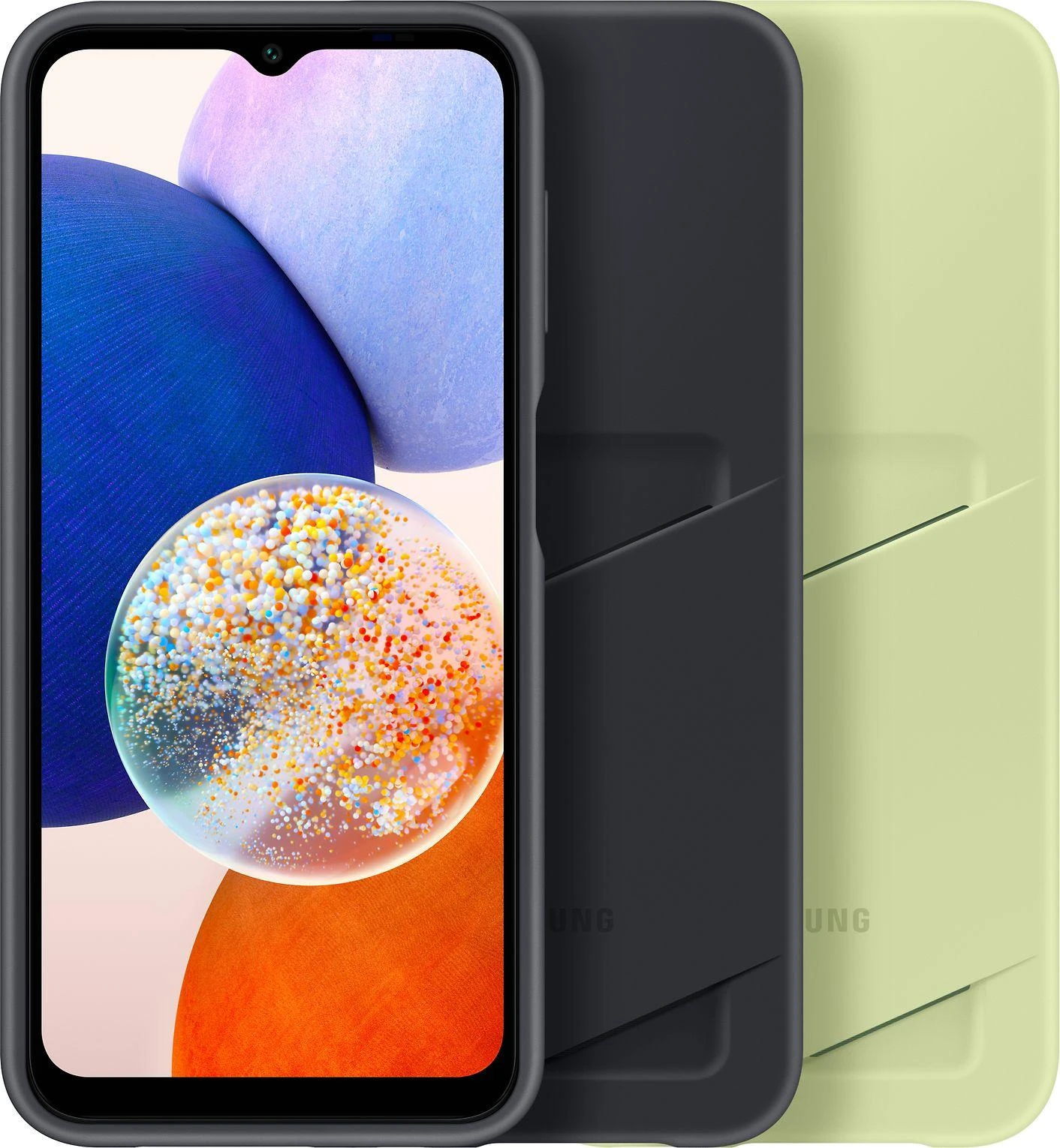 Dėklas OA146TBE Card Slot Case for Samsung Galaxy A14 / A14 5G, Juodas (Juodas)