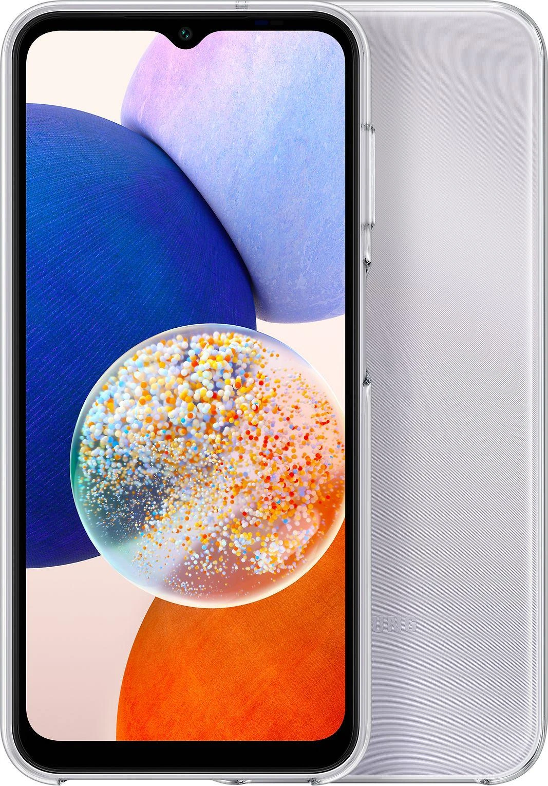 QA146CTE skaidrus dėklas, skirtas Samsung Galaxy A14 / A14 5G, skaidrus (permatomas)