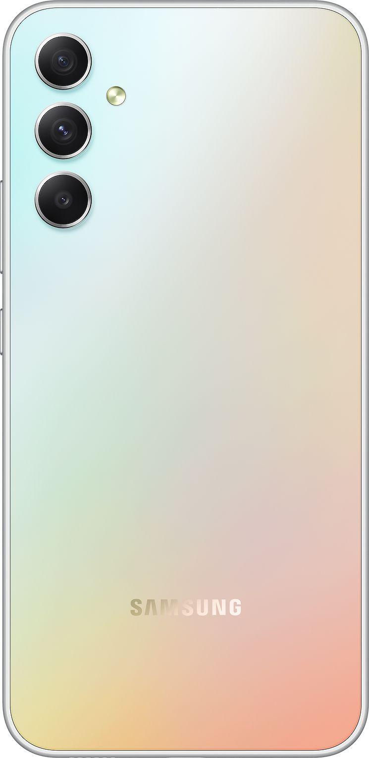 Samsung | Galaxy | A34 A346 | Nuostabus Sidabrinis | 6,6" | Super AMOLED | 1080 x 2340 pikselių | Mediatek | Matmenys 1080 (6 nm) | Vidinė RAM 6 GB | 128 GB | Micro SDXC | Dvi SIM kortelės | Nano-SIM | 4G | 5G | Pagrindinė kamera 48+8+5 MP |. Antrinė kamera 13 MP |