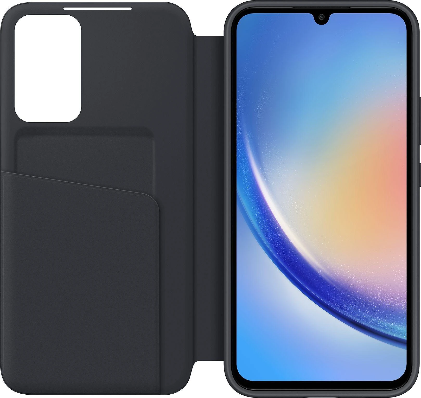 Dėklas ZA346CBE Smart View Wallet Case for Samsung Galaxy A34 Juodas (Juodas)