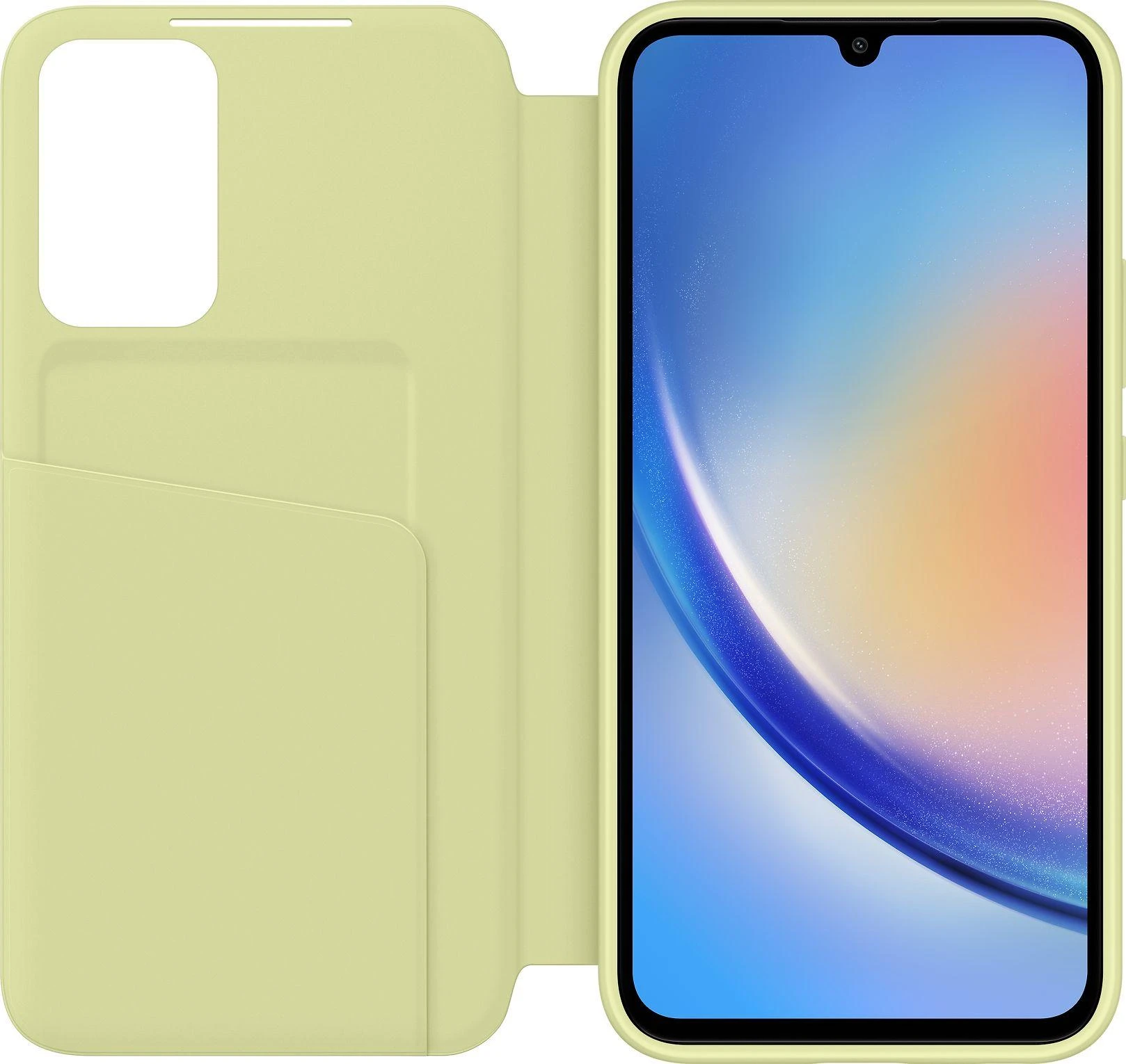 „Samsung Galaxy A34 Smart View“ piniginės dėklas Lime