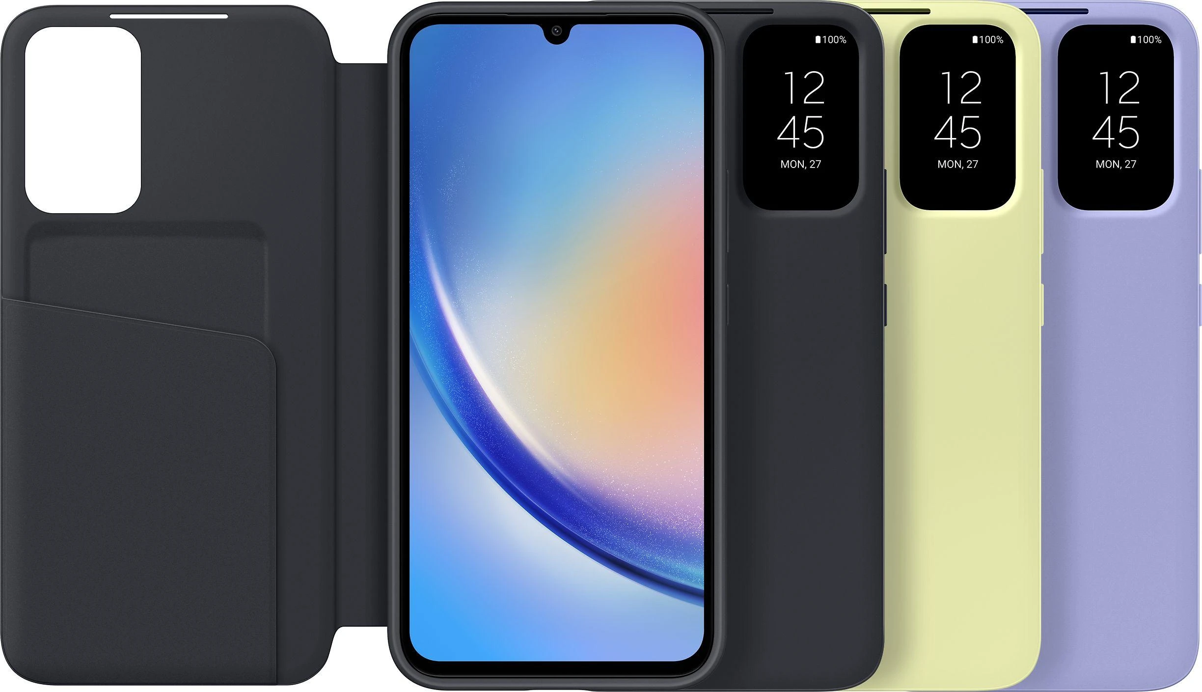 „Samsung Galaxy A34 Smart View“ piniginės dėklas Lime