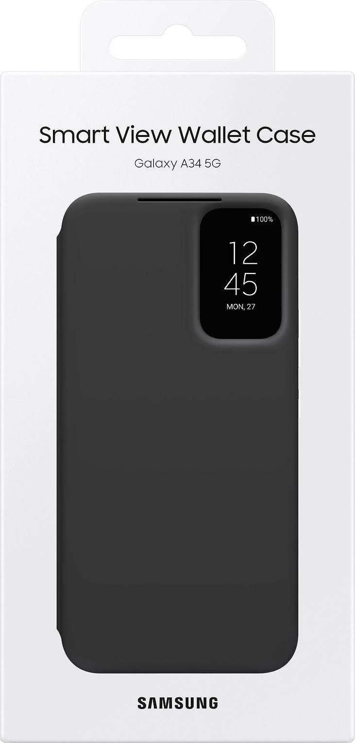 Dėklas ZA346CBE Smart View Wallet Case for Samsung Galaxy A34 Juodas (Juodas)