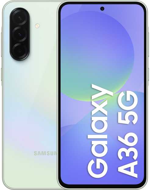 Samsung Galaxy A36 17 cm (6.7″) Dviguba SIM jungtis Android 15 5G C tipo USB 8 GB 256 GB 5000 mAh Gelsvai žalsva spalva
