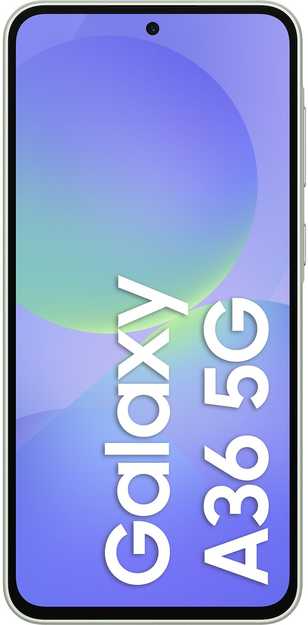 Samsung Galaxy A36 17 cm (6.7″) Dviguba SIM jungtis Android 15 5G C tipo USB 8 GB 256 GB 5000 mAh Gelsvai žalsva spalva