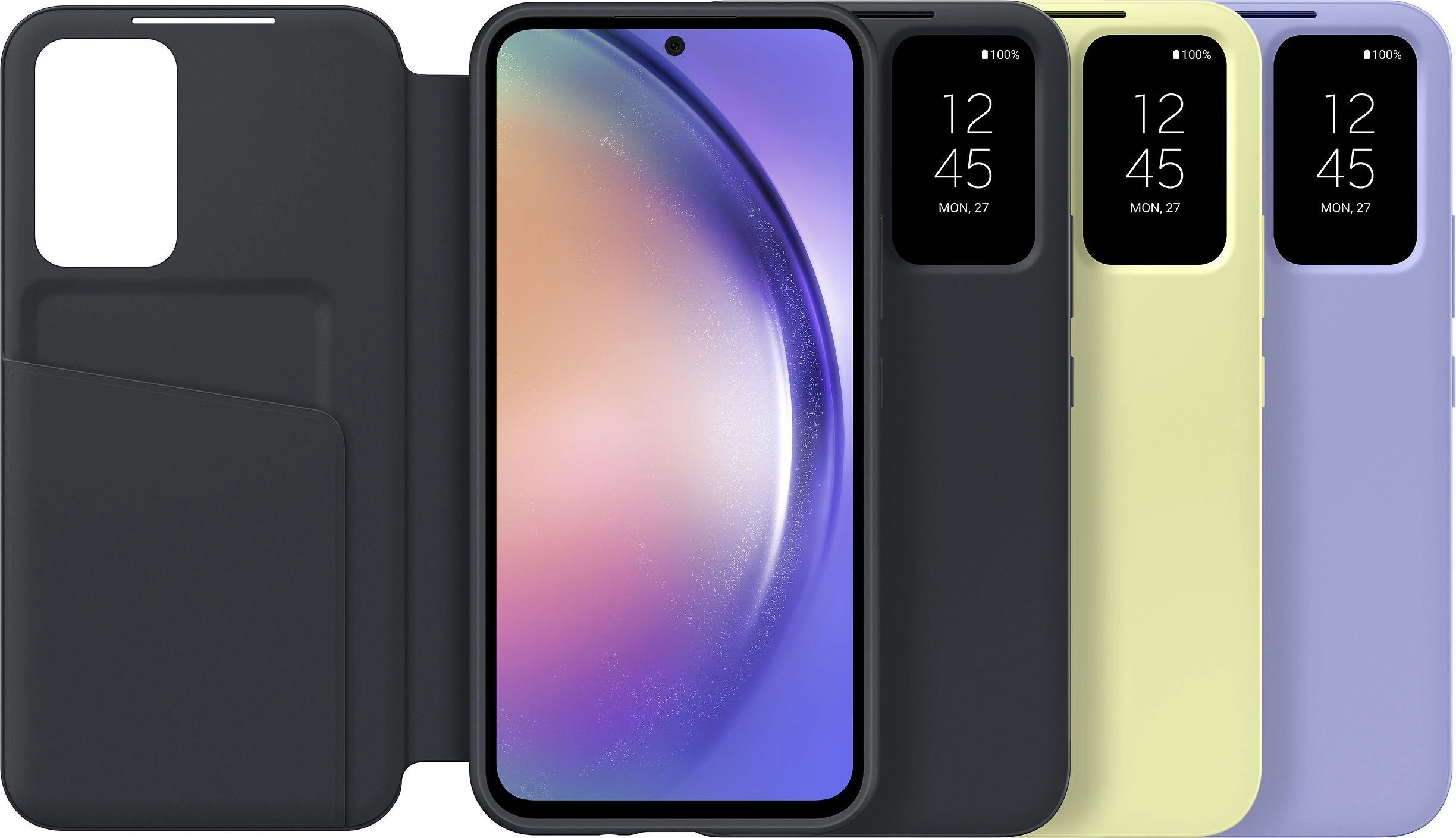 Dėklas ZA546CBE Smart View Wallet Case for Samsung Galaxy A54 Juodas (Juodas)