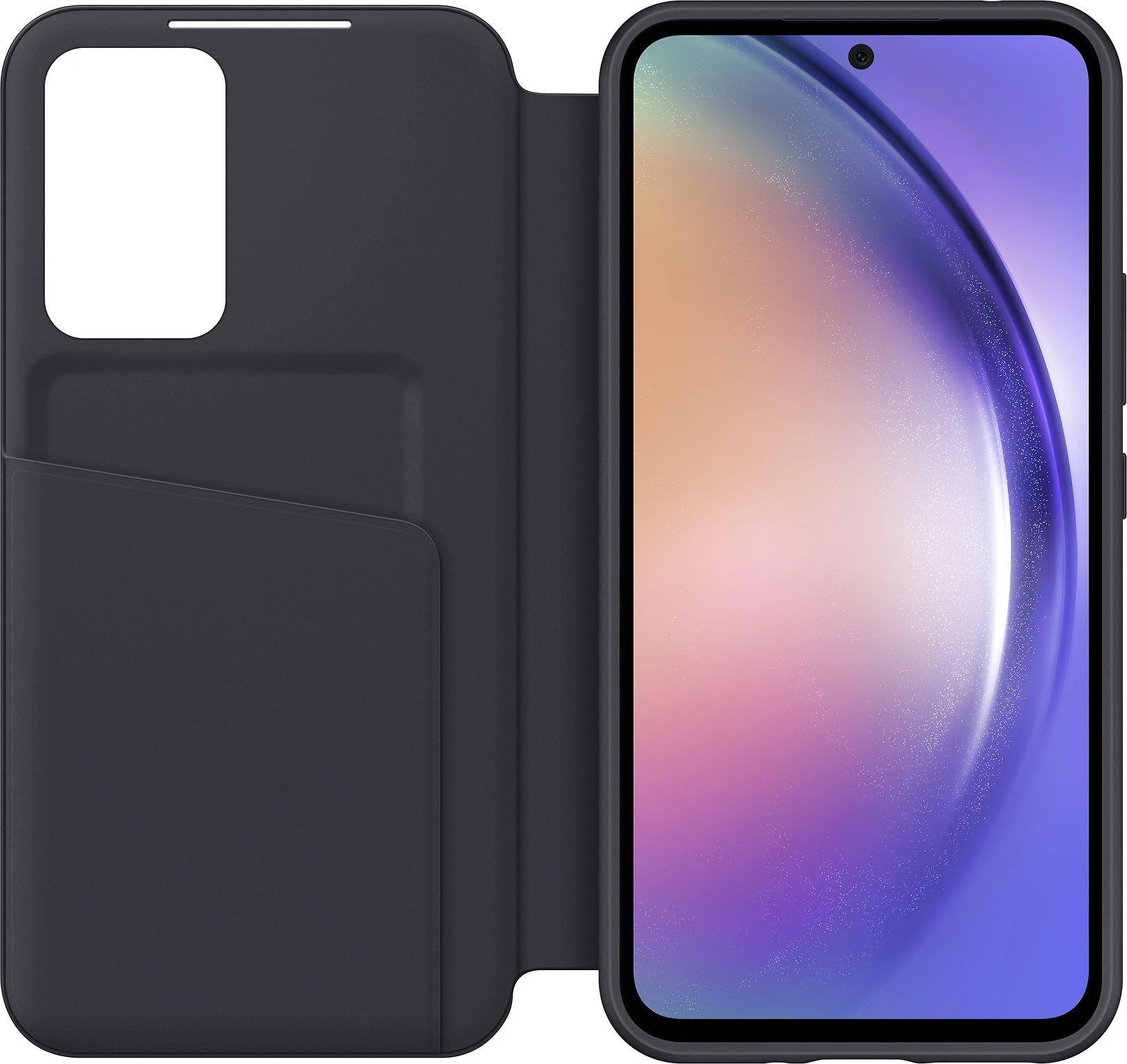 Dėklas ZA546CBE Smart View Wallet Case for Samsung Galaxy A54 Juodas (Juodas)