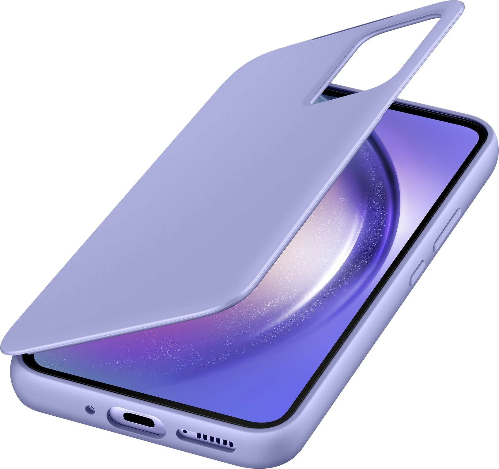 „Samsung Galaxy A54 Smart View“ piniginės dėklas „Blueberry“.