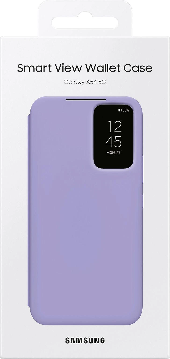 „Samsung Galaxy A54 Smart View“ piniginės dėklas „Blueberry“.