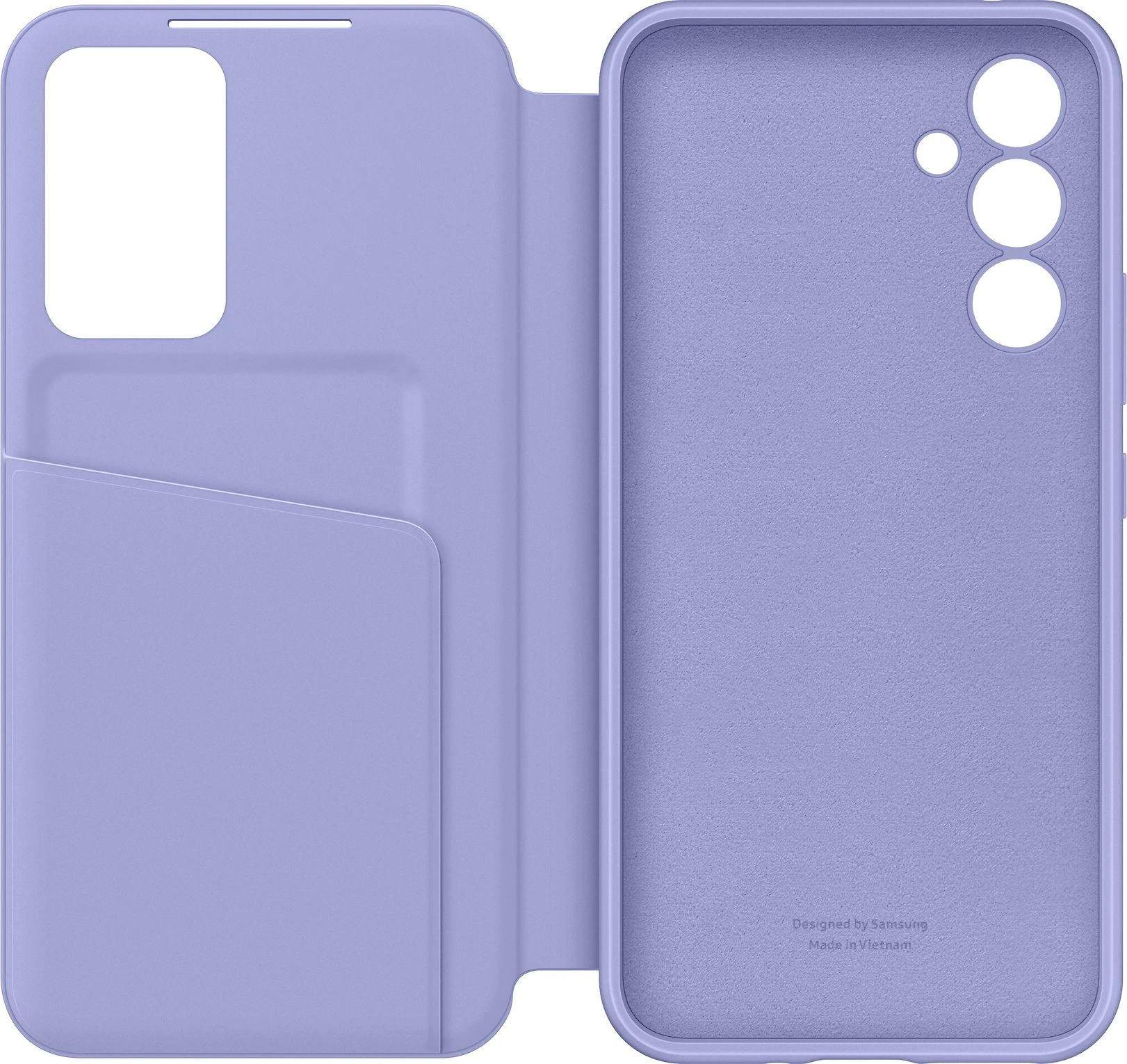 „Samsung Galaxy A54 Smart View“ piniginės dėklas „Blueberry“.