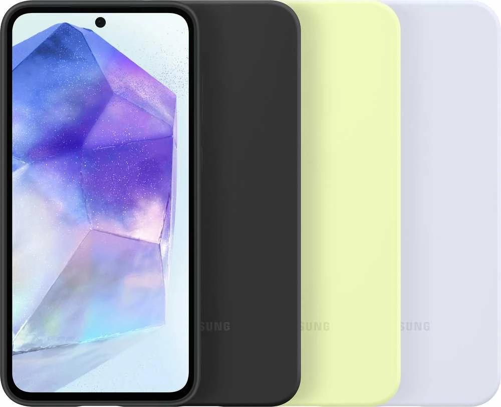 Dėklas PA556TBEGWW Silicone case for Samsung Galaxy A55 Juodas (Juodas)