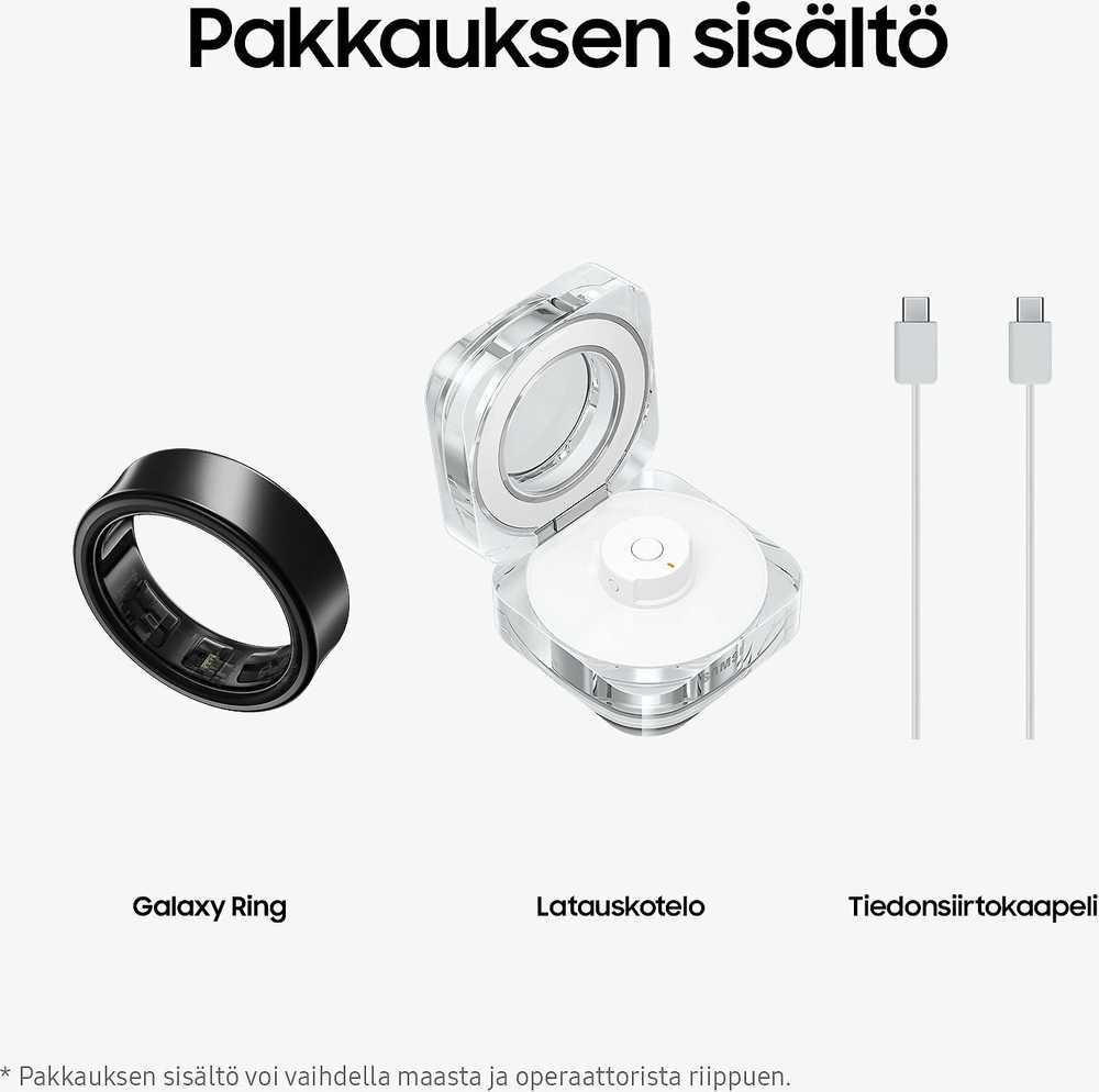 Išmanusis žiedas Samsung Galaxy Ring, juodos spalvos, 10 dydžio