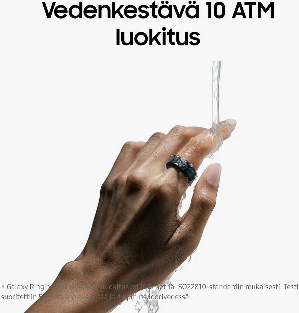 Išmanusis žiedas Samsung Galaxy Ring, juodos spalvos, 10 dydžio