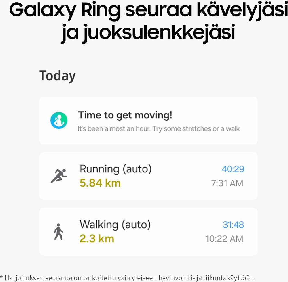 Išmanusis žiedas Samsung Galaxy Ring, sidabro spalvos, 13 dydžio