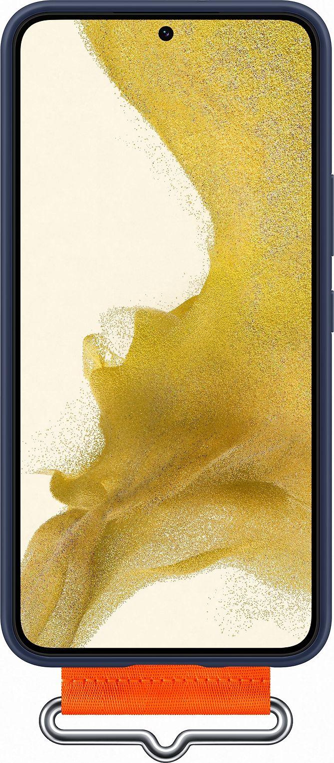 Dėklas GS901TNE silikoninis dangtelis su dirželiu, skirtas Samsung Galaxy S22, Navy (Mėlyna)