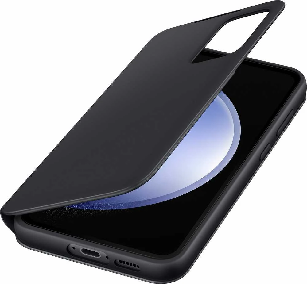 Samsung Galaxy S23 FE Smart View piniginės dėklas Juodas