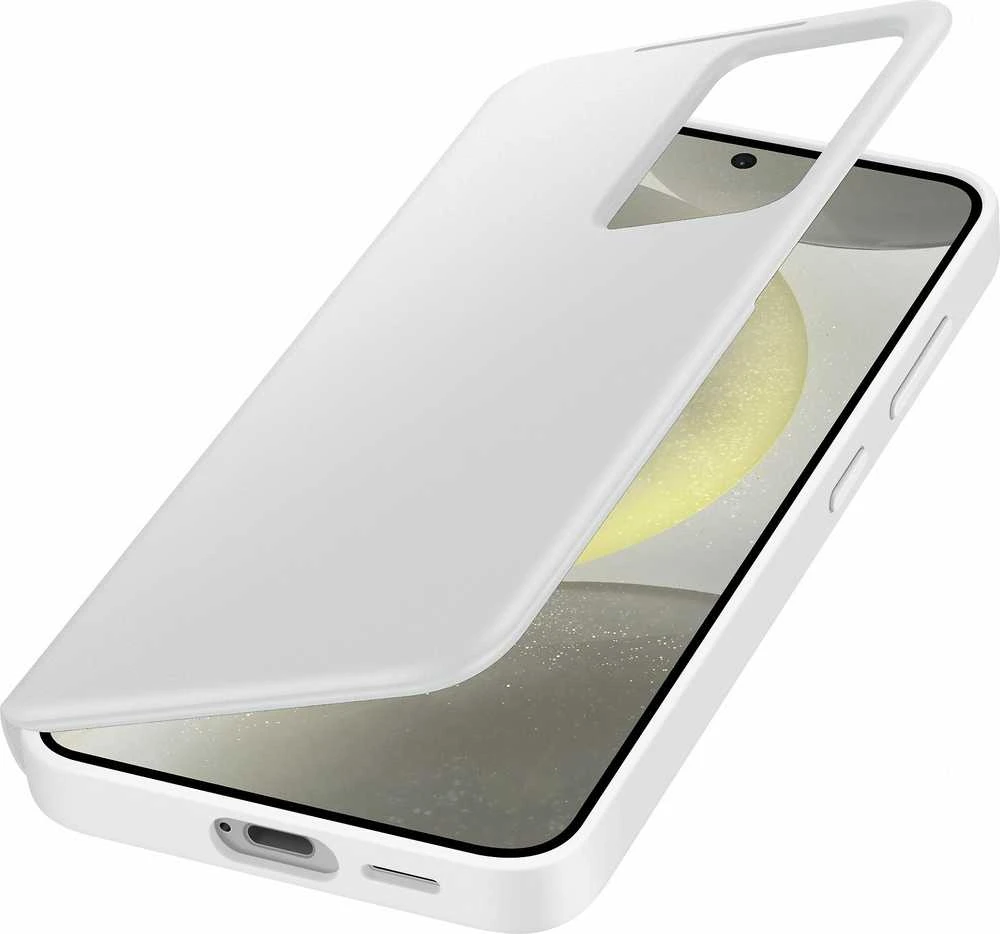 Telefono dėklas Samsung Galaxy S24 Smart View, baltas