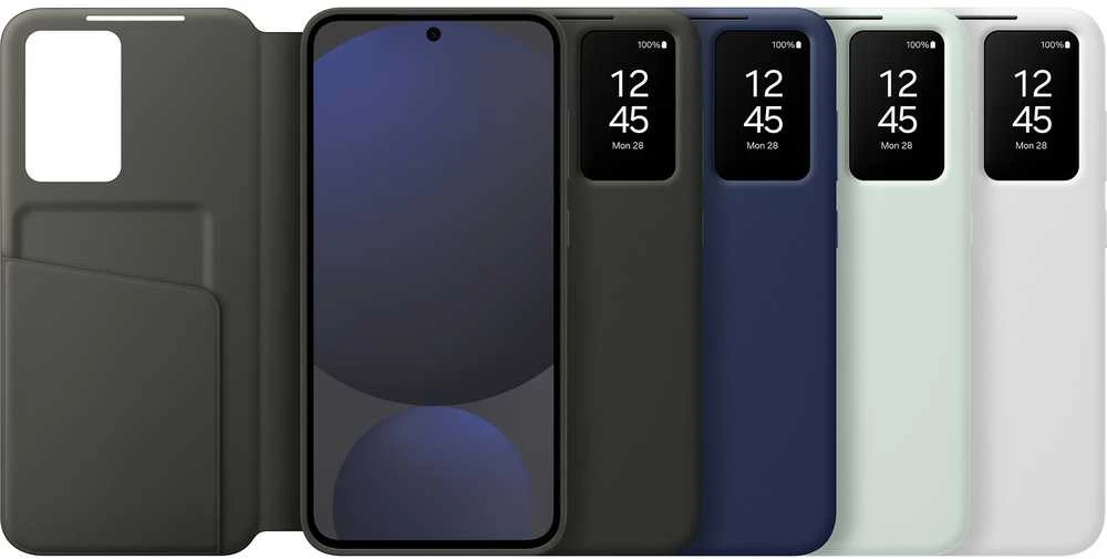 Telefono dėklas Samsung Galaxy S24 FE Smart View, mėtinis