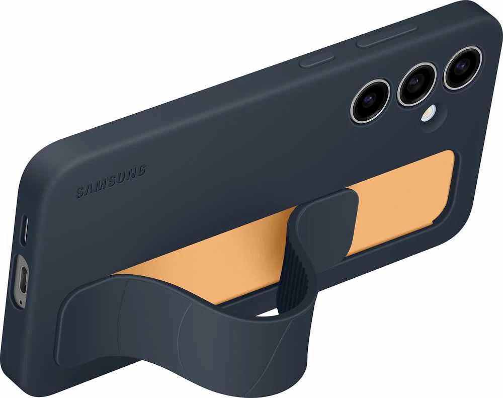 Dėklas Samsung Galaxy S24 FE Standing Grip Cover Mėlyna Juodas