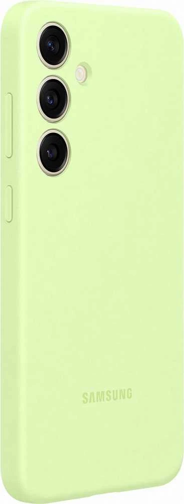 Dėklas „Samsung Galaxy S24+“ silikoninis dangtelis šviesiai žalias