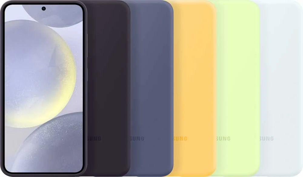 Dėklas „Samsung Galaxy S24“ silikoninis dangtelis šviesiai žalias
