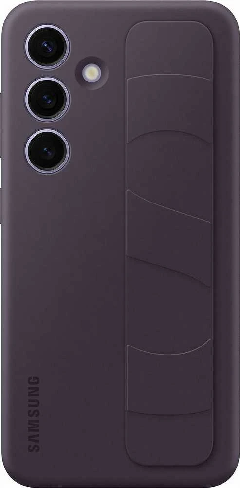 Dėklas Samsung Galaxy S24 stovimos rankenos dangtelis tamsiai violetinis
