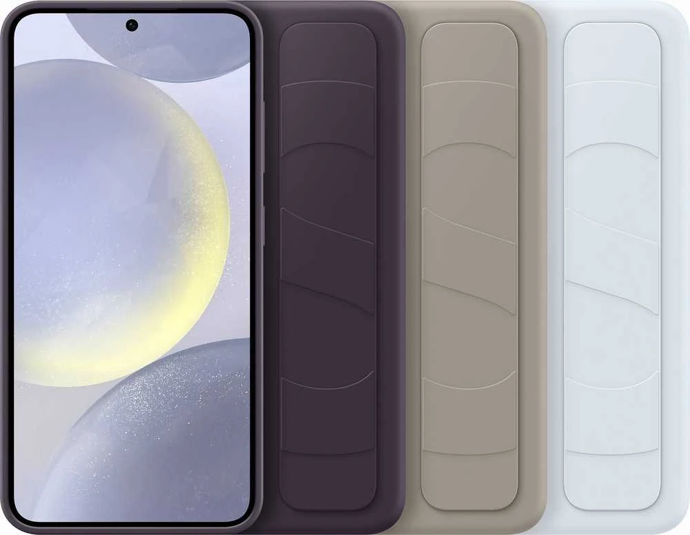 Dėklas Samsung Galaxy S24 Standing Grip Cover Light Mėlyna