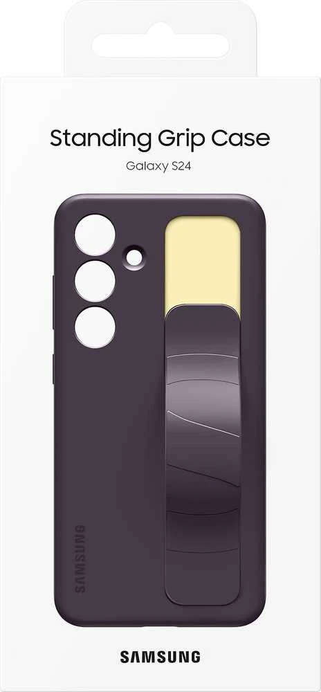 Dėklas Samsung Galaxy S24 stovimos rankenos dangtelis tamsiai violetinis