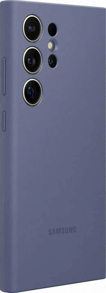 Dėklas „Samsung Galaxy S24 Ultra“ silikoninis dangtelis, violetinis