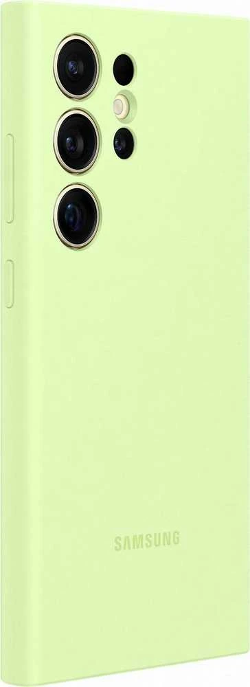 Dėklas „Samsung Galaxy S24 Ultra“ silikoninis dangtelis šviesiai žalias